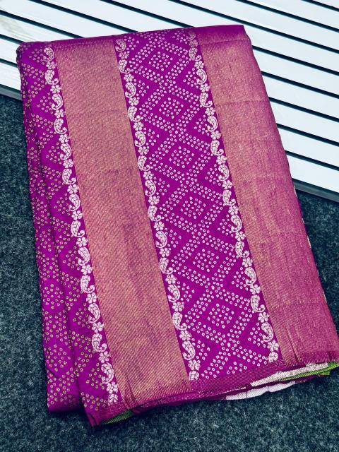 Akshara bandhej Silk saree wholesale in Gujarat
